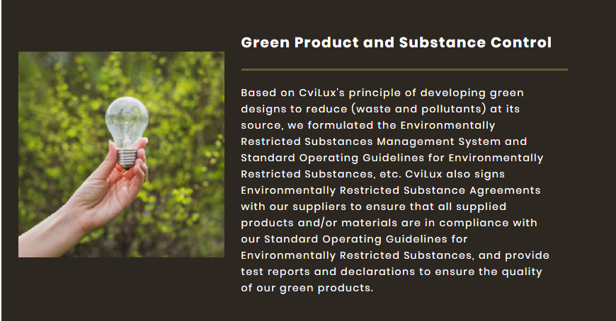 CviLux's_Green_Product_and_Substance_Control